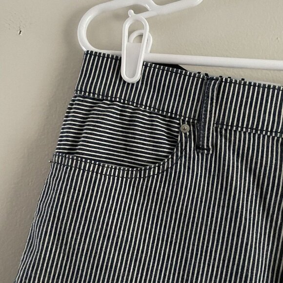 Urban Outfitters BDG Wmn 30W Blue/White Striped Pin Up Super High Rise Short NWT - Picture 2 of 8